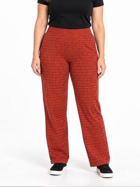 Sunbelt Sportswear Women's One Size Rust Red Black Lounge Pants Vintage USA Made
